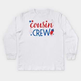 Cousin Crew Fourth of July Family Reunion Summer Vacation Kids Long Sleeve T-Shirt